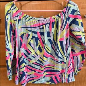 Lilly Pulitzer Off the Shoulder Top XS